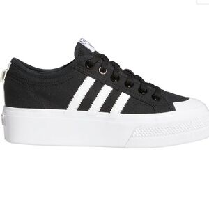 Adidas Black and White Platform Women's Sneakers
